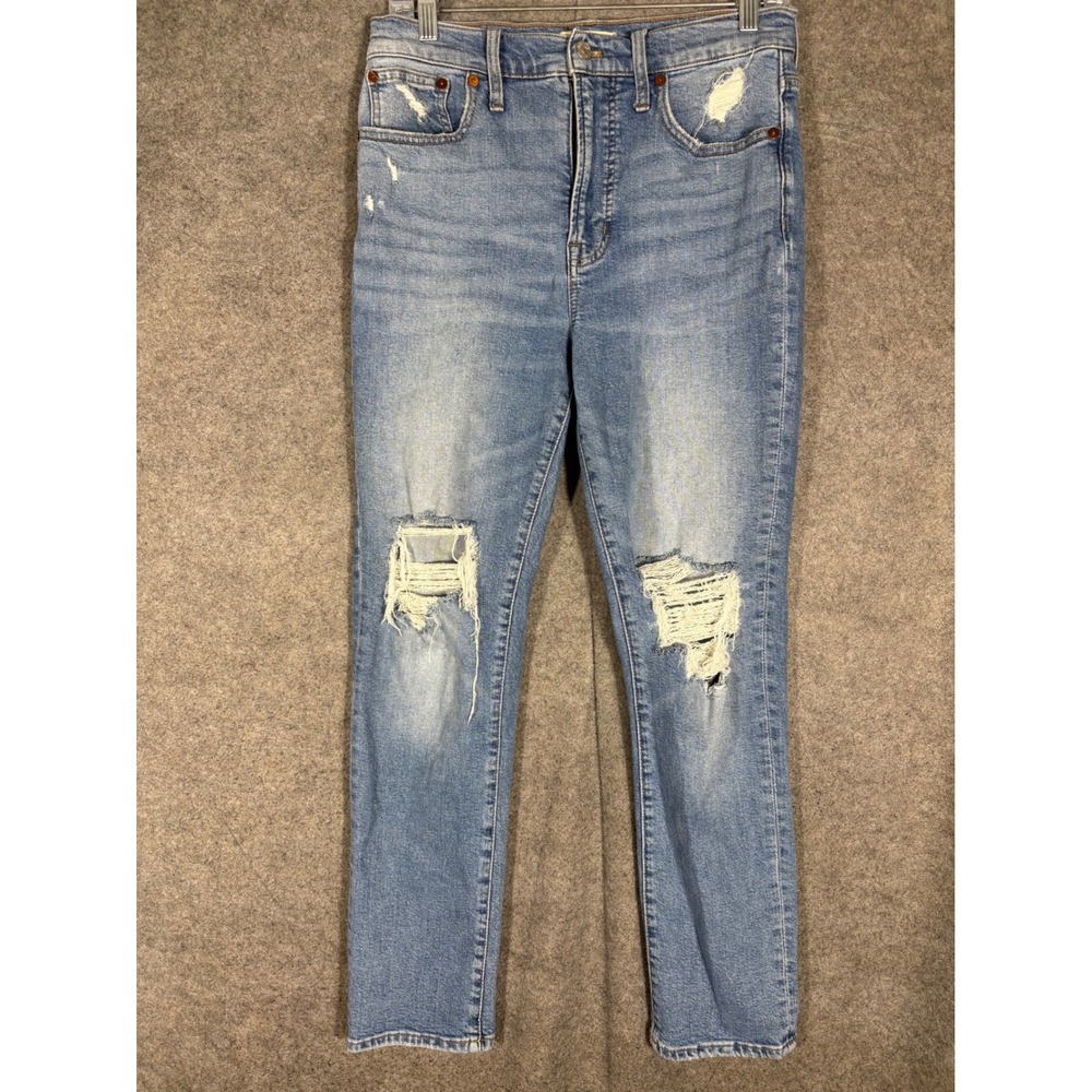 Madewell The Perfect Vintage Jean Distressed Light Wash High Rise Size 28